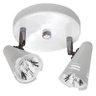 Spot Base Lince Aço Regulável Base Gu-10 2 Lâmpada Max. 50W Branco - 3