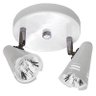 Spot Base Lince Aço Regulável Base Gu-10 2 Lâmpada Max. 50W Branco - 1