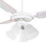 Ventilador de Teto Il-39 3 Tulipas E-27 3 Pás Reversíveis (Branco / Mogno) 220V Branco - 3