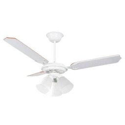 Ventilador de Teto Il-39 3 Tulipas E-27 3 Pás Reversíveis (Branco / Mogno) 220V Branco - 1