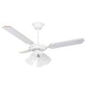 Ventilador de Teto Il-39 3 Tulipas E-27 3 Pás Reversíveis (Branco / Mogno) 220V Branco - 1