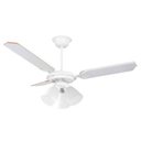 Ver imagem 1 de Ventilador de Teto Il-39 3 Tulipas E-27 3 Pás Reversíveis (Branco / Mogno) 220V Branco
