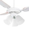 Ventilador de Teto Il-39 3 Tulipas E-27 3 Pás Reversíveis (Branco / Mogno) 220V Branco - 5