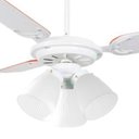 Ver imagem 5 de Ventilador de Teto Il-39 3 Tulipas E-27 3 Pás Reversíveis (Branco / Mogno) 220V Branco