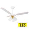 Ventilador De Teto Il-40 3 Tulipas 3 Pas Kit Lustre Dourado 220v Branco - 3