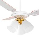 Ver imagem 1 de Ventilador De Teto Il-40 3 Tulipas 3 Pas Kit Lustre Dourado 220v Branco