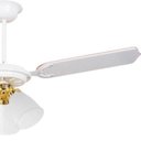 Ver imagem 2 de Ventilador De Teto Il-40 3 Tulipas 3 Pas Kit Lustre Dourado 220v Branco