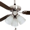 Ver imagem 3 de Ventilador de Teto Hl-45 3 Tulipas E-27 3 Pás Reversíveis (Mogno / Cinza) 127V Escovado