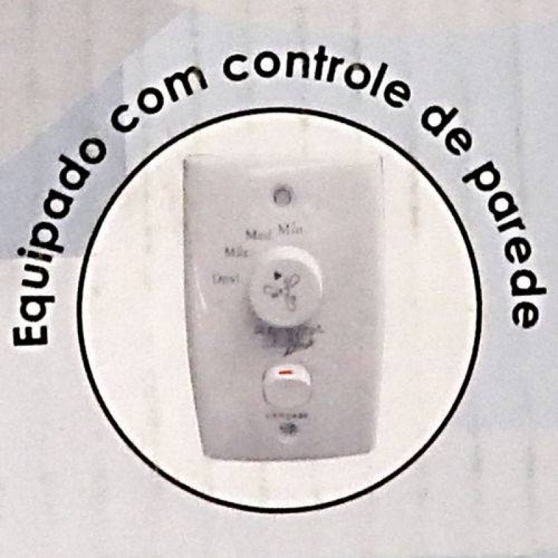 Ventilador Hl-70 com Controle de Parede 2 Lâmpadas E-27 3 Pás Dupla Face (Branco/Cinza) 110V - 4