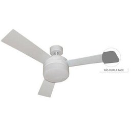 Ventilador Hl-70 com Controle de Parede 2 Lâmpadas E-27 3 Pás Dupla Face (Branco/Cinza) 220V - 1