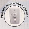 Ventilador Hl-71 com Controle de Parede 2 Lâmpadas E-27 3 Pás Dupla Face (Mogno/Cinza) 220V - 4