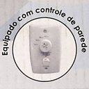 Ver imagem 4 de Ventilador Hl-71 com Controle de Parede 2 Lâmpadas E-27 3 Pás Dupla Face (Mogno/Cinza) 220V