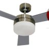Ventilador Hl-71 com Controle de Parede 2 Lâmpadas E-27 3 Pás Dupla Face (Mogno/Cinza) 220V - 2