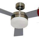 Ver imagem 2 de Ventilador Hl-71 com Controle de Parede 2 Lâmpadas E-27 3 Pás Dupla Face (Mogno/Cinza) 220V