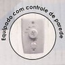 Ventilador Hl-71 com Controle de Parede 2 Lâmpadas E-27 3 Pás Dupla Face (Mogno/Cinza) 110V - 6