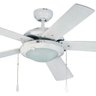 Ventilador de Teto Hl-53 2 Soq E-27 5 Pás Reversíveis (Cinza / Branco) Branco 110V - 5