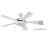 Ventilador de Teto Hl-53 2 Soq E-27 5 Pás Reversíveis (Cinza / Branco) Branco 110V - 1