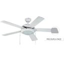 Ver imagem 1 de Ventilador de Teto Hl-53 2 Soq E-27 5 Pás Reversíveis (Cinza / Branco) Branco 110V