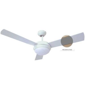 Ventilador Hl-60 Controle Parede 1 Lâmpada E-27 3 Pás Rev. (Branco / Cinza) Branco