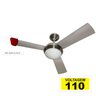 Ventilador Hl-61 Controle Parede 1 Lâmpada E-27 3 Pás Rev. (Mogno / Cinza) Escovado - 7