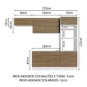 Ver imagem 4 de Armário de Cozinha Completa 270cm Branco/Rustic Stella Madesa 10