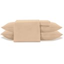 Ver imagem 1 de Jogo de Cama Queen 4 Peças Jolitex Ternille 300 Fios Toque de Seda - Bege