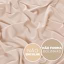 Ver imagem 4 de Jogo de Cama Queen 4 Peças Jolitex Ternille 300 Fios Toque de Seda - Bege