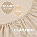Ver imagem 3 de Jogo de Cama Queen 4 Peças Jolitex Ternille 300 Fios Toque de Seda - Bege