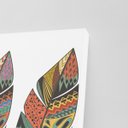 Ver imagem 3 de Penas Coloridas Abstrato Minimalista Quadro Canvas 80x80cm