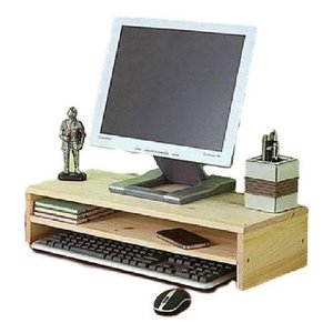 Suporte de Monitor para Mesa - Madeira Maciça
