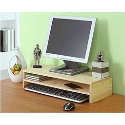 Suporte de Monitor para Mesa - Madeira Maciça - 2