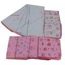 Ver imagem 1 de Kit 10 Pano De Boca 4 Cueiro 5 Fralda com capuz menina