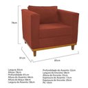Ver imagem 4 de Poltrona Decorativa Europa Suede Terracota