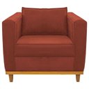 Ver imagem 5 de Poltrona Decorativa Europa Suede Terracota