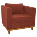 Ver imagem 1 de Poltrona Decorativa Europa Suede Terracota