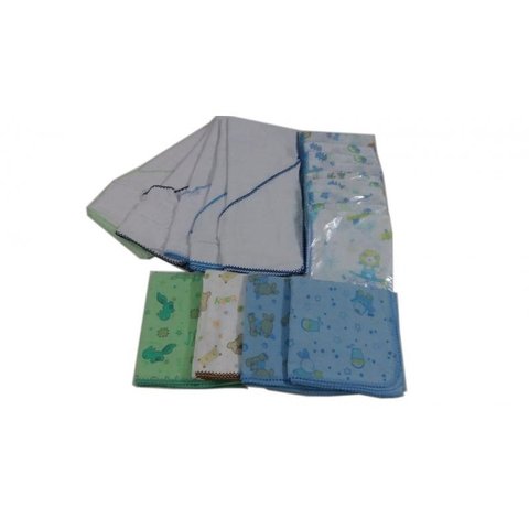 Kit 10 Pano De Boca 4 Cueiro 5 Fralda com capuz menino