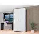 Ver imagem 2 de Armario Multiuso Grande para Escritório 2 Portas Costa Rica - Branco