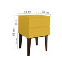 Ver imagem 5 de Mesa de Cabeceira Penteadeira Mesa Lateral de Apoio Amarelo Laca