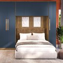 Ver imagem 4 de Armário Aéreo 4 Portas Kappesberg Adapt Nogueira/azul Profundo 175cm