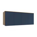 Ver imagem 1 de Armário Aéreo 4 Portas Kappesberg Adapt Nogueira/azul Profundo 175cm