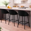 Ver imagem 3 de Banqueta Alta Bistrô Bancada Premium Industrial Corino Monacô - Paraná Metal:preto