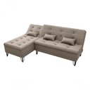 Ver imagem 2 de Sofá Cama com Chaise 3 Lugares 2,00 Mts Nice Matrix Capuccino