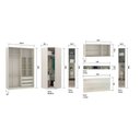 Ver imagem 3 de Guarda Roupa Casal de Canto Vidro Reflecta 9 Portas Legno Crema Connect Prime Plus Luciane Móveis