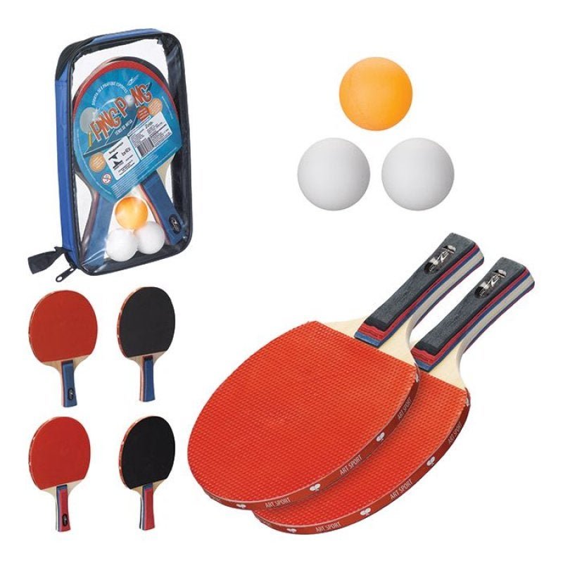 Kit Ping Pong / Tênis de Mesa 2 Raquetes 3 bolas