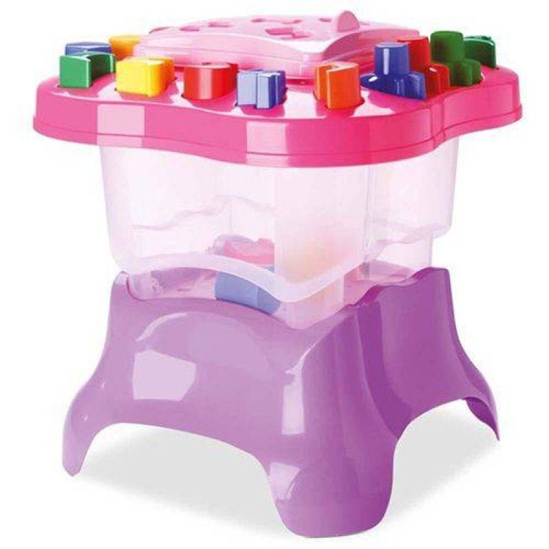 Brinquedo Mesa De Atividades Baby Land - Menina - Rosa/Lilas - Ref 3003