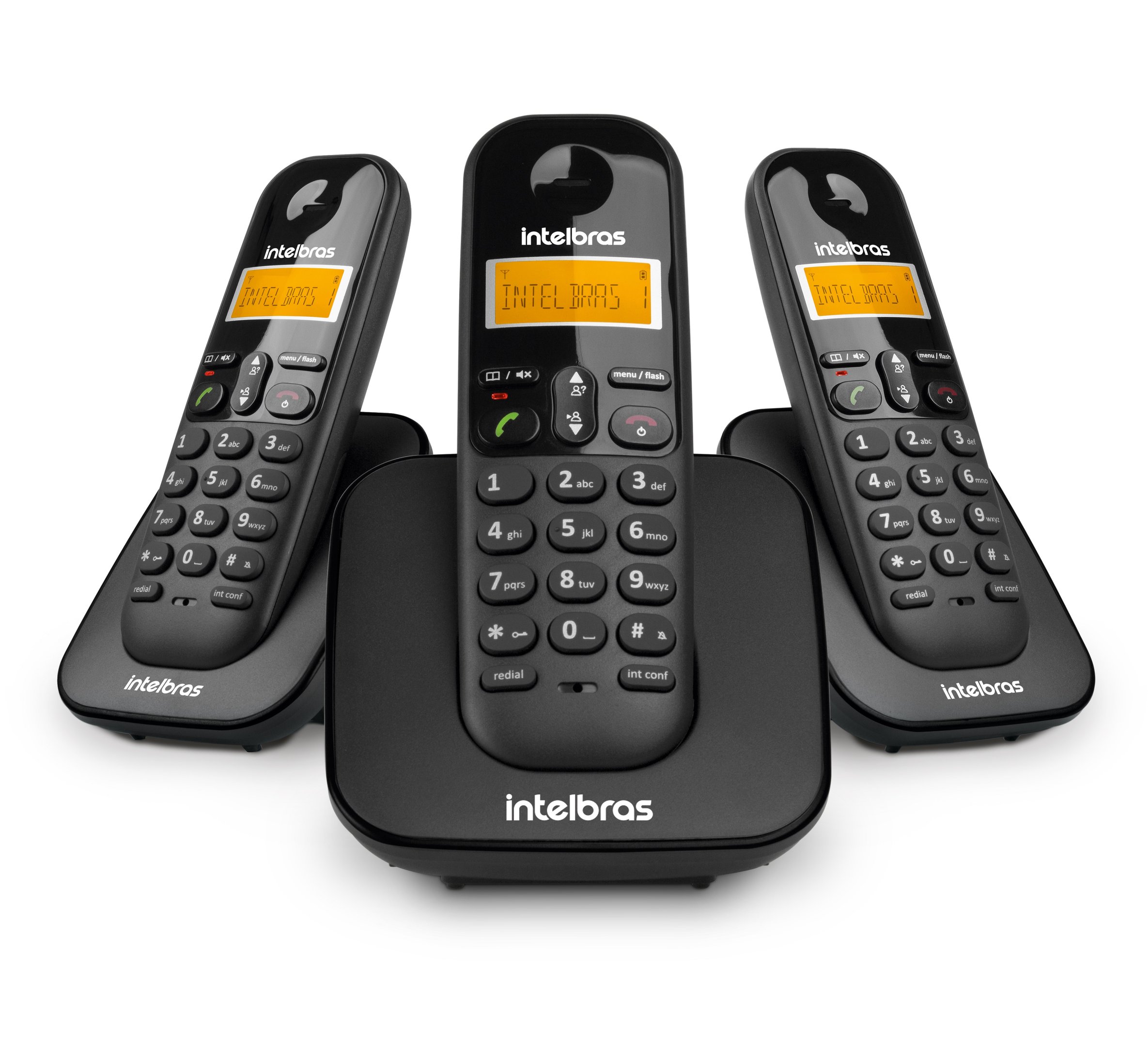 Telefone sem Fio Intelbras Ts3113 com Identificador de Chamadas 2 Ramais Preto