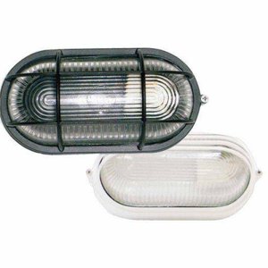 Arandela Tartaruga Oval 23Cm Alumínio E-27 1 Lâmpada Max 60W Meia Cana Branca