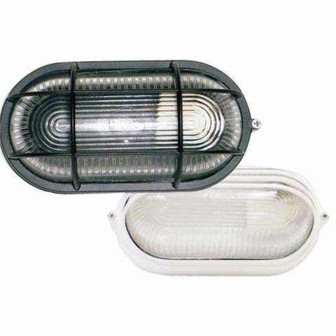 Arandela Tartaruga Oval 23Cm Alumínio E-27 1 Lâmpada Max 60W Meia Cana Branca