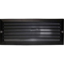 Arandela Balizador Retangular 23Cm Alumínio E-27 1 Lâmpada Max 60W com Grade Preta - 1