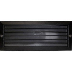 Arandela Balizador Retangular 23Cm Alumínio E-27 1 Lâmpada Max 60W com Grade Preta
